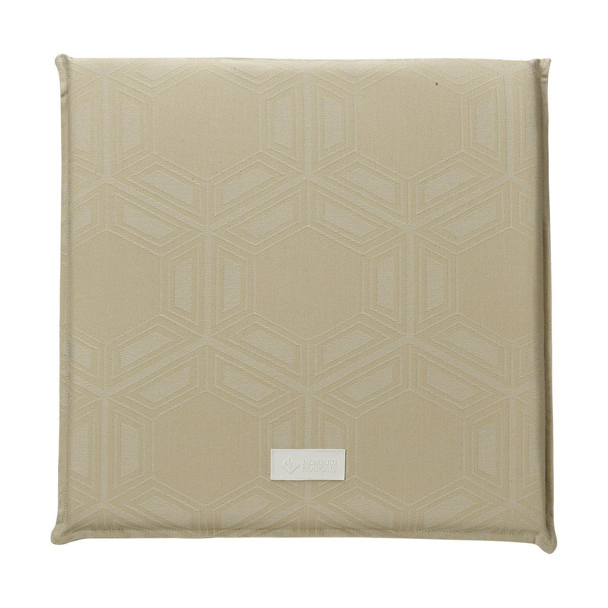 Fig Linens - Le Jacquard Francais Outdoor Collection - Syracuse Beige Outdoor Cushion