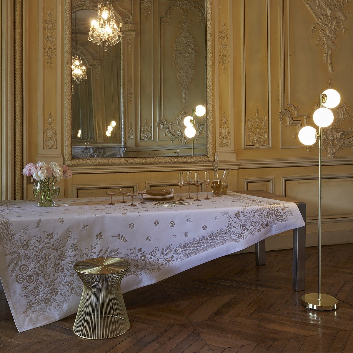 Fig Linens - Le Jacquard Francais - Haute Couture Gold Table Linens 