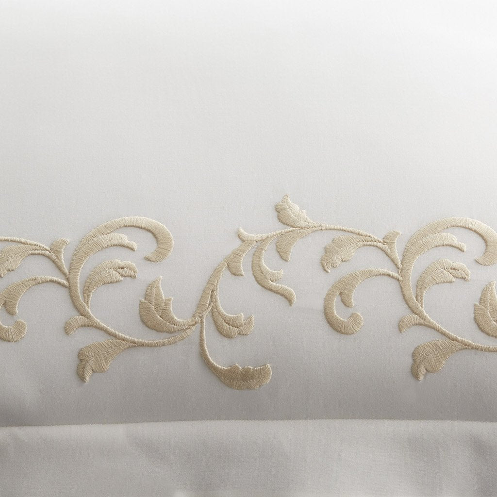 San Remo White and Cornsilk Bedding Collection by Scandia Home | Fig Linens