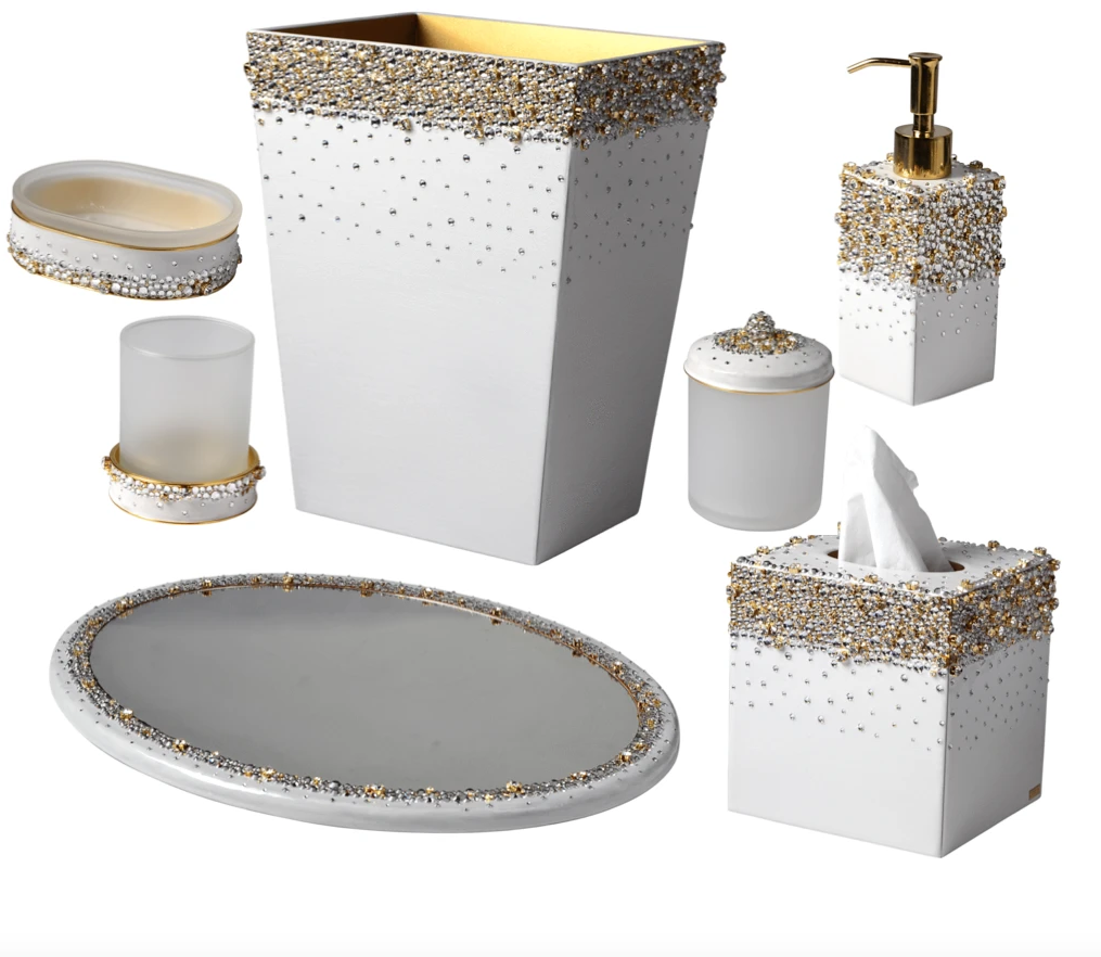 Duchess Pearl Bath Accessories by Mike + Ally | Fig Linens and Home