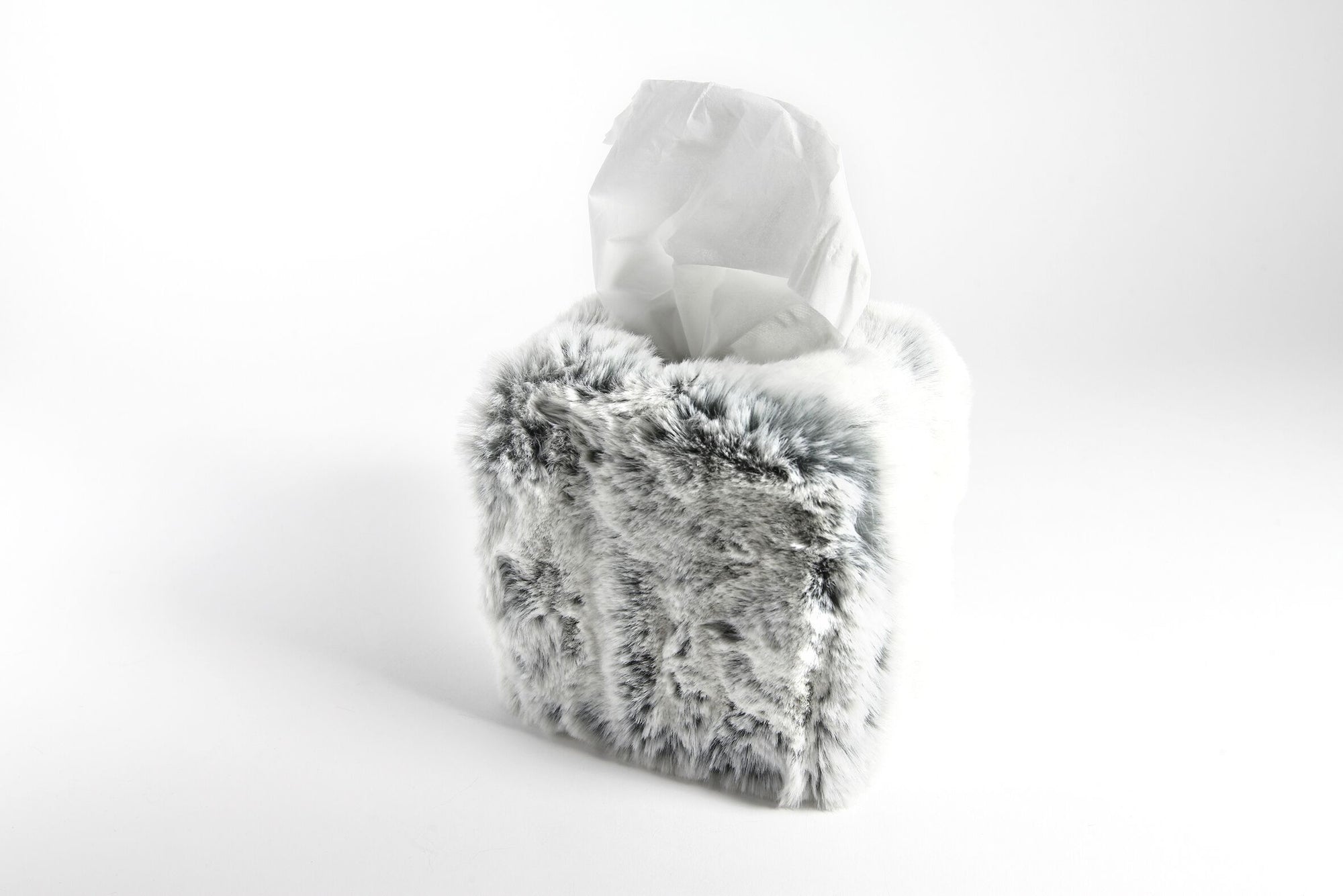 Glacier Faux Fur Tissue Box Cover by Evelyne Prélonge | Fig Linens