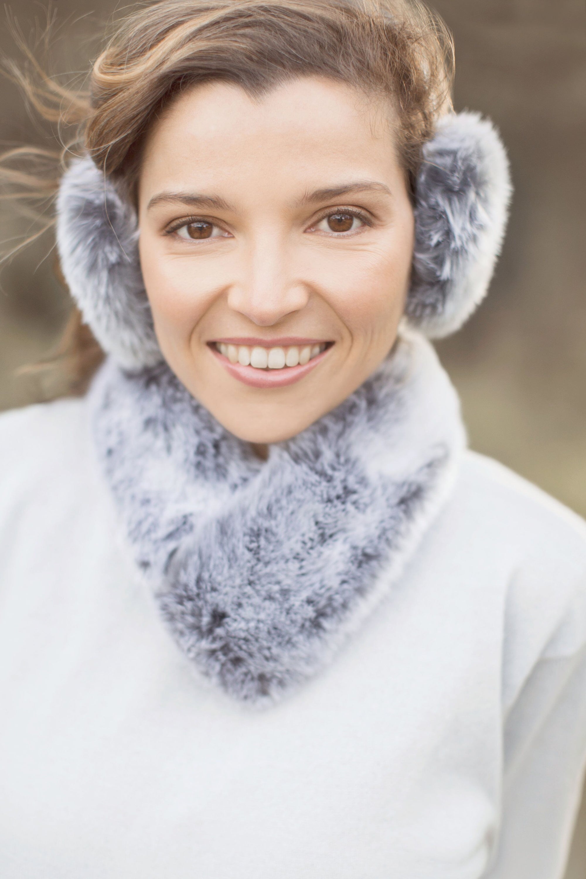 Glacier Grey Faux Fur Collar by Evelyne Prélonge | Fig Linens
