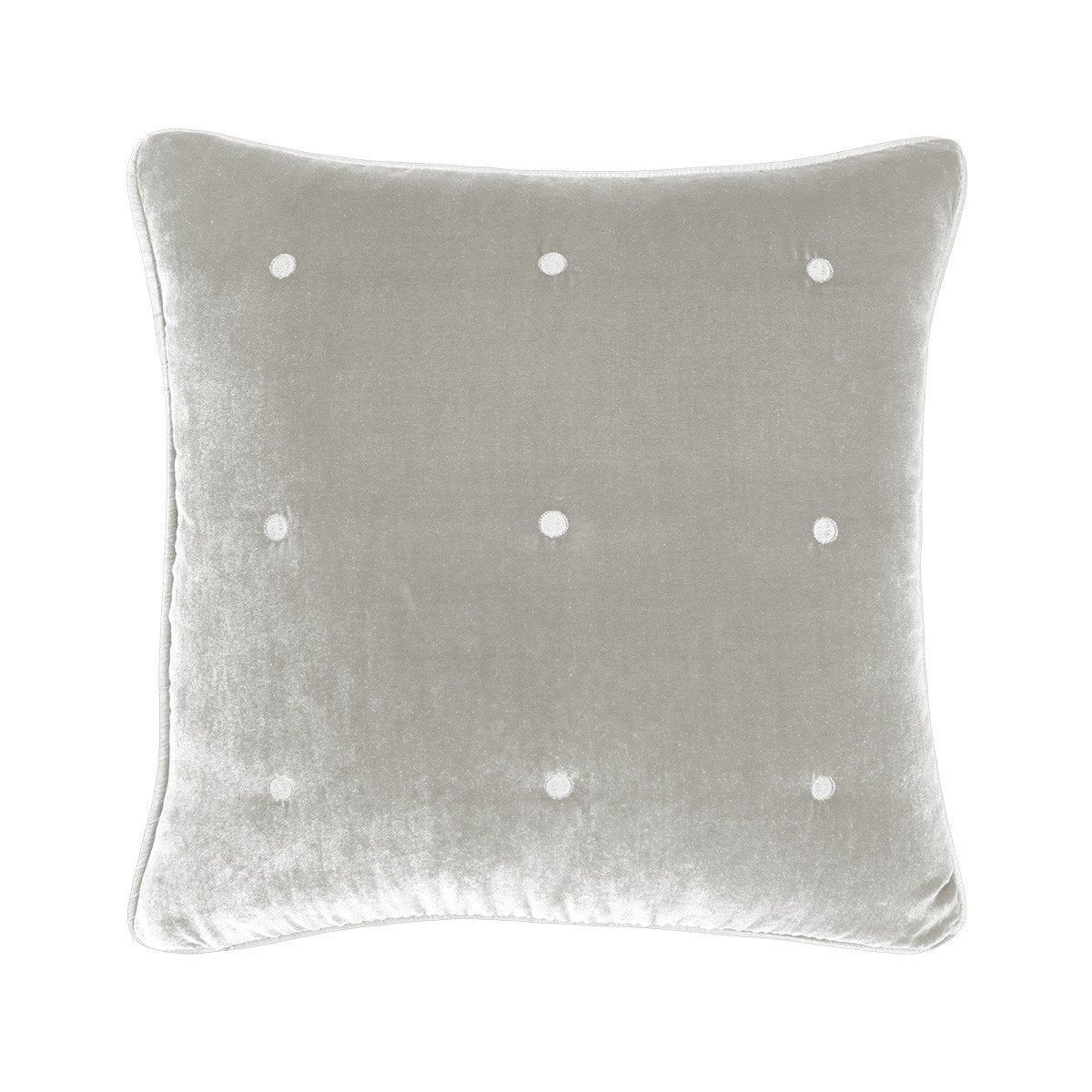Cocon Platine Velvet Decorative Pillow by Yves Delorme | Fig Linens