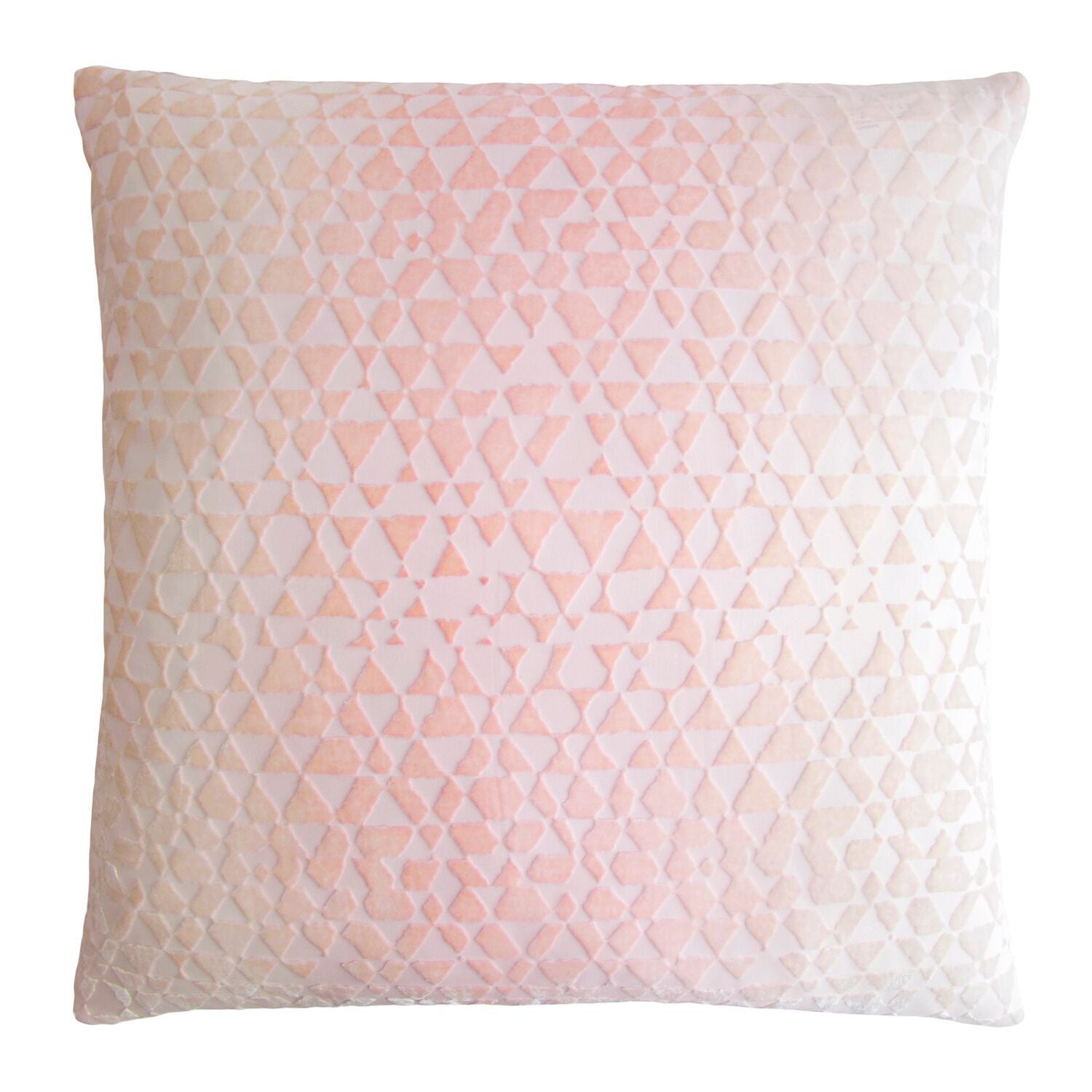 Triangles Blush Velvet Pillows by Kevin O'Brien Studio | Fig Linens 