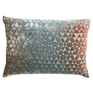 Triangles Gunmetal Velvet Pillows by Kevin O'Brien Studio | Fig Linens
