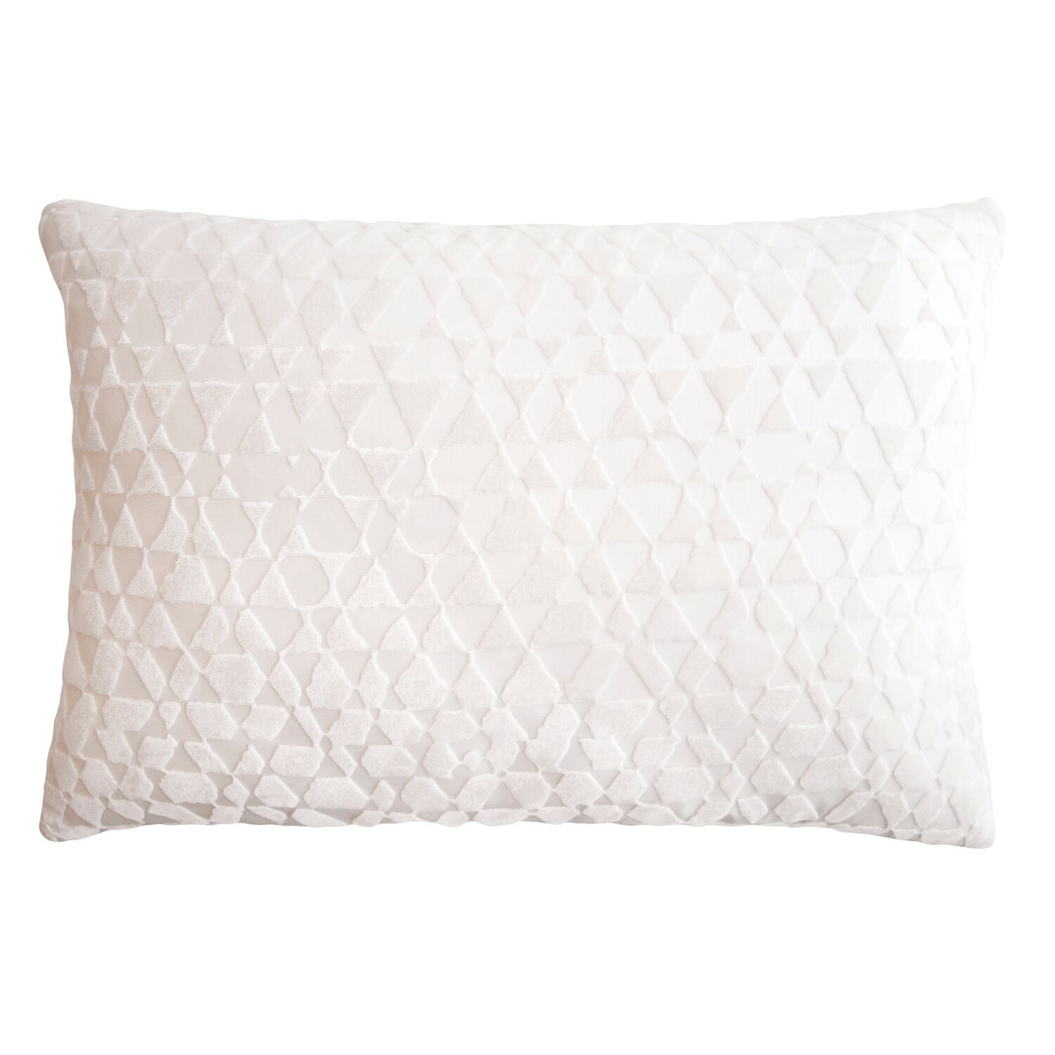 Triangles White Velvet Pillows by Kevin O'Brien Studio | Fig Linens