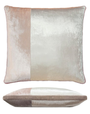 Pearl Velvet Color Block Pillow by Kevin O'Brien Studio | Fig Linens 