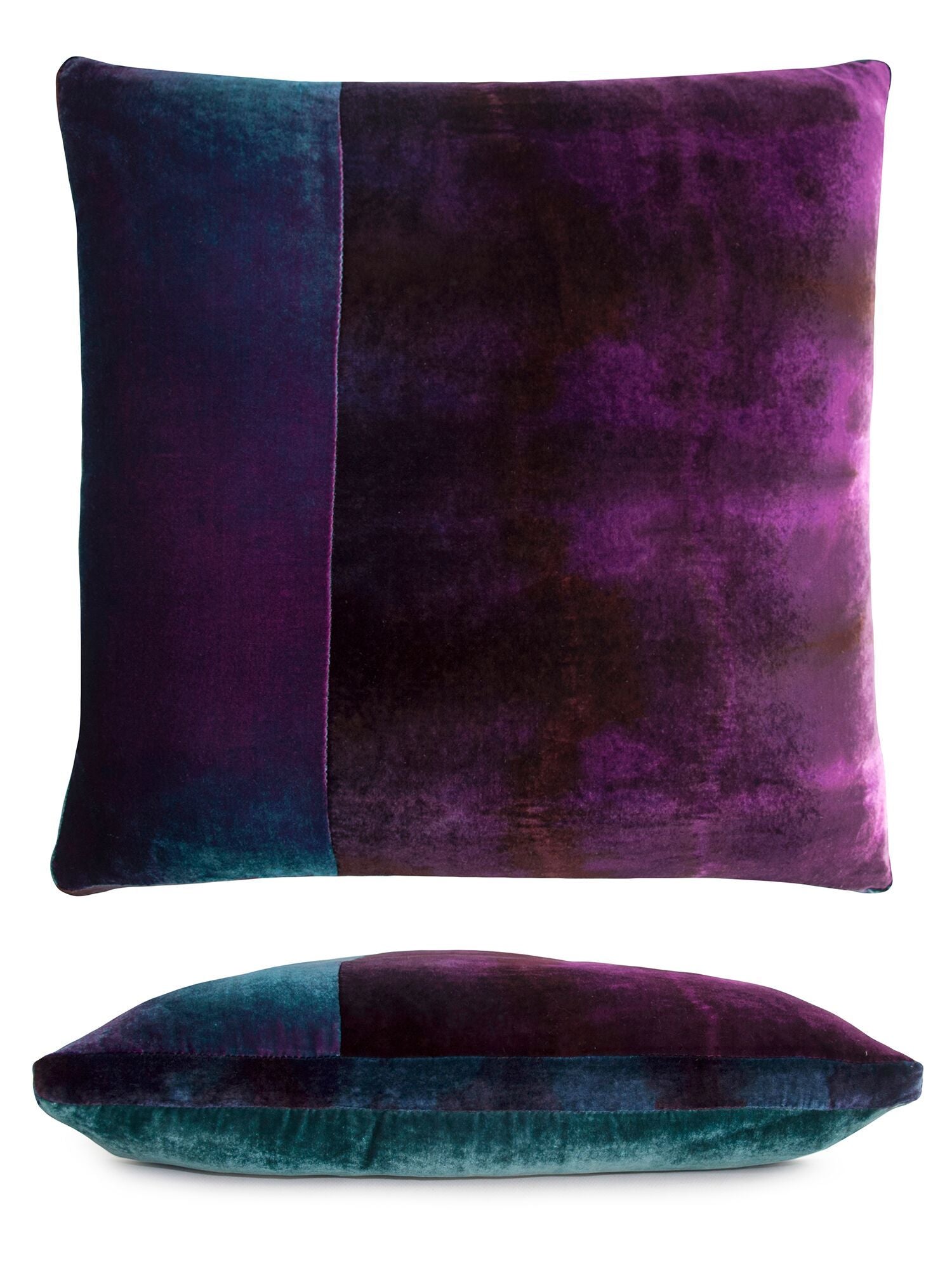 Shark Velvet Color Block Pillow by Kevin O'Brien Studio | Fig Linens