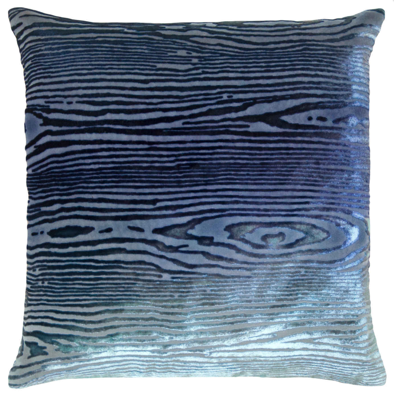 Woodgrain Shark Velvet Pillows by Kevin O’Brien Studio | Fig Linens