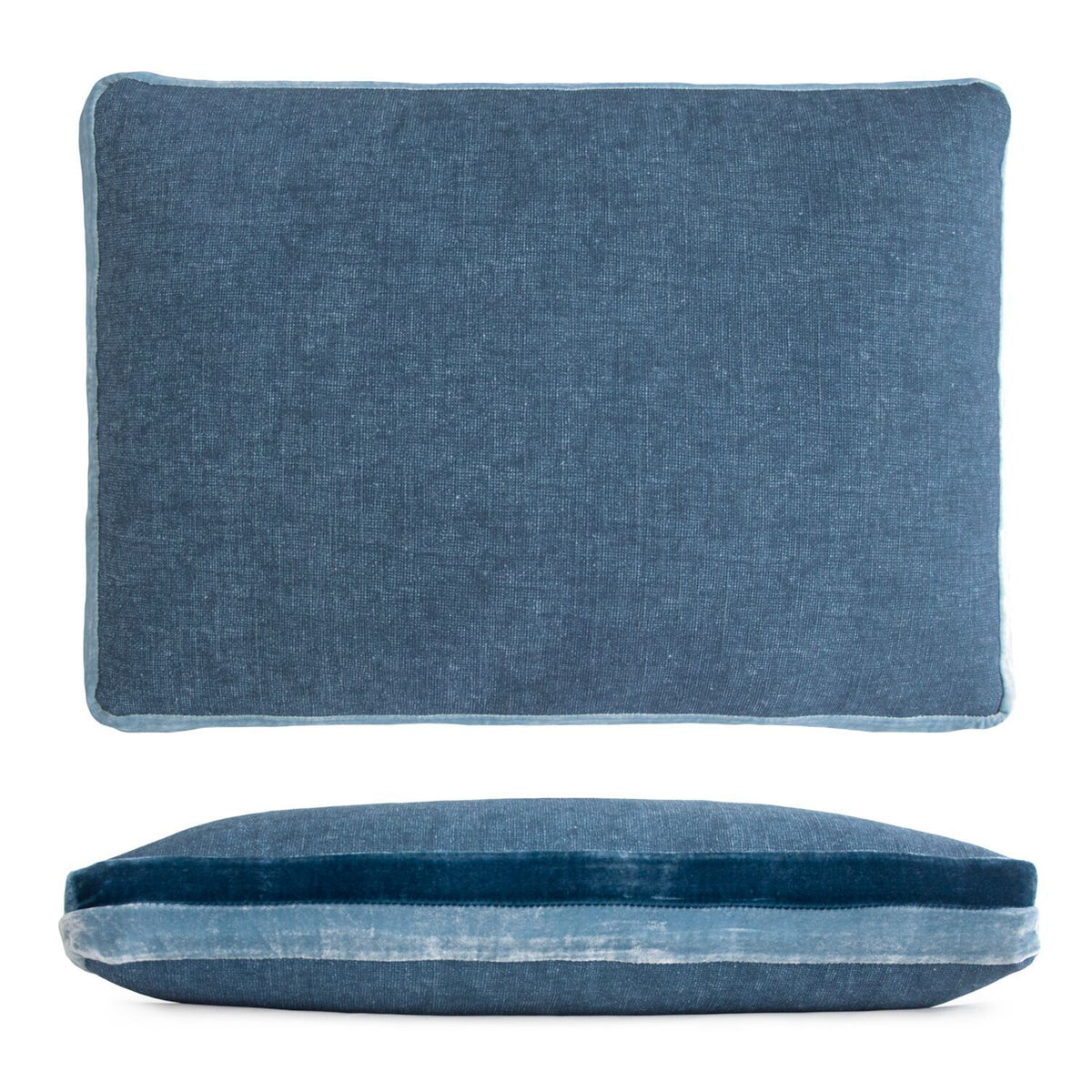 Denim Double Tuxedo Boudoir Pillow by Kevin O&#39;Brien Studio | Fig Linens