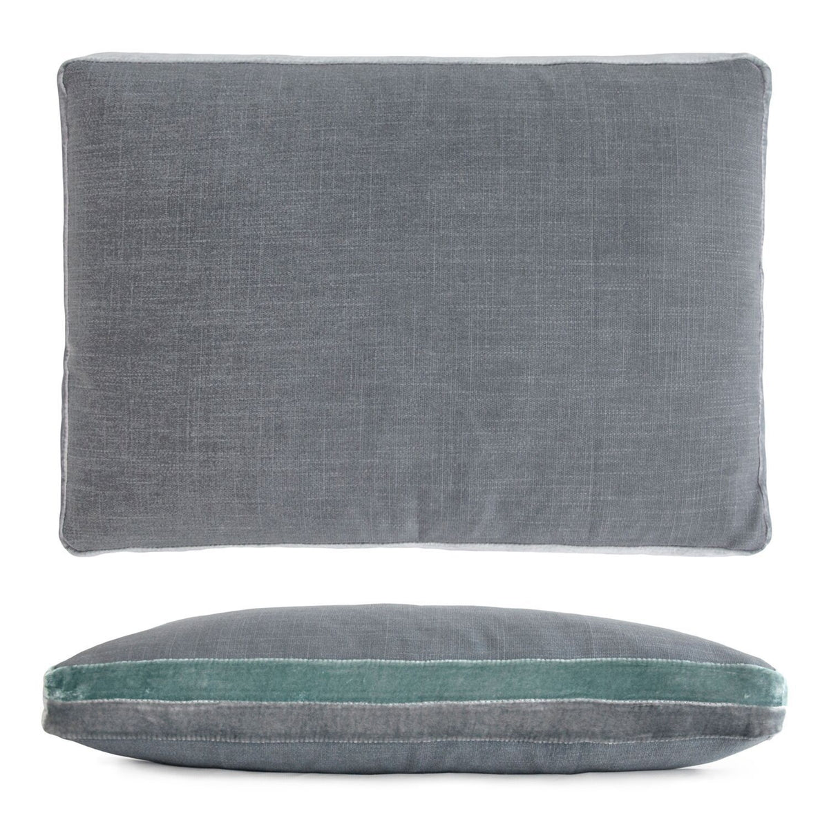 Jade Double Tuxedo Boudoir Pillows by Kevin O&#39;Brien Studio | Fig Linens