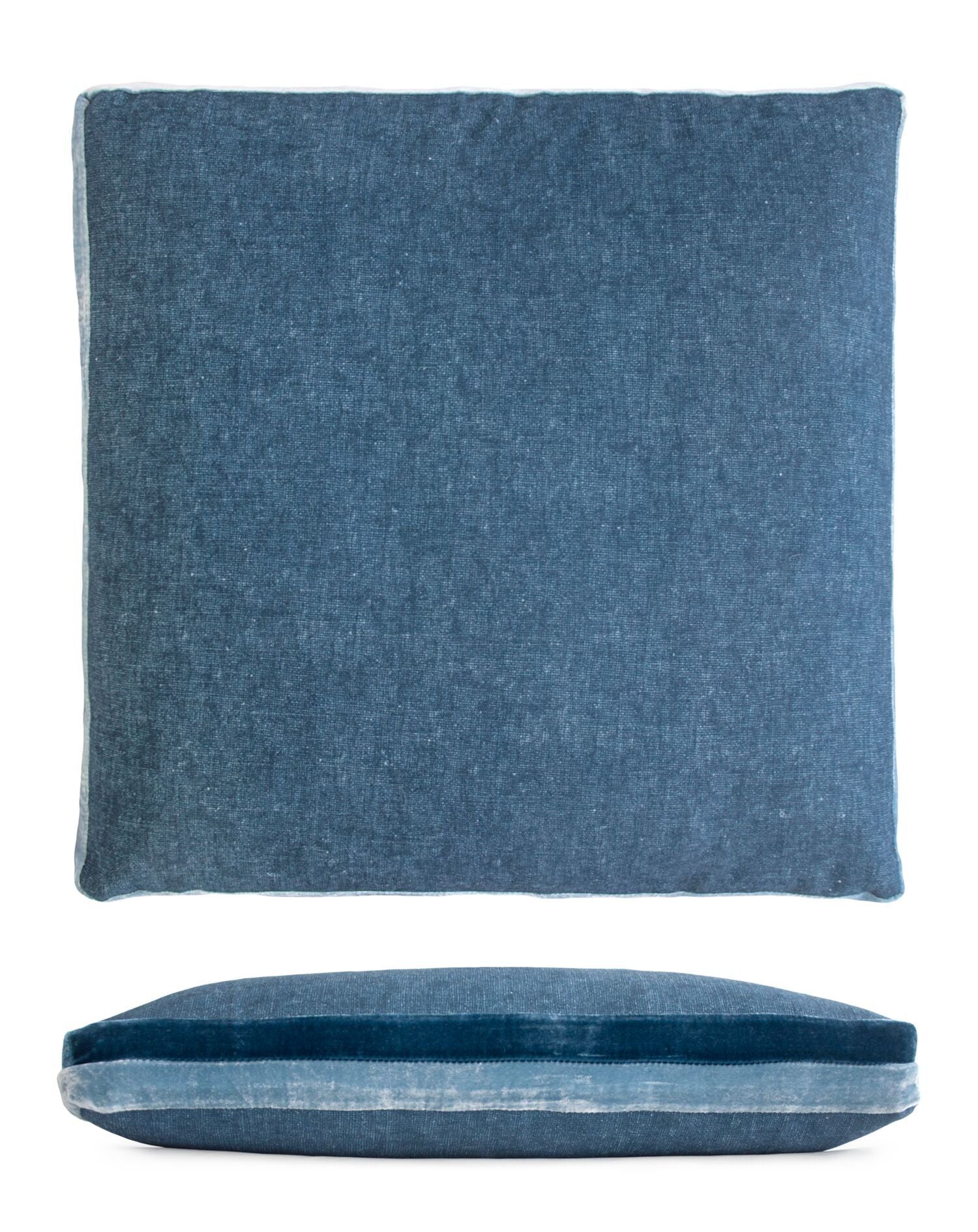 Denim Double Tuxedo Pillow by Kevin O'Brien Studio | Fig Linens