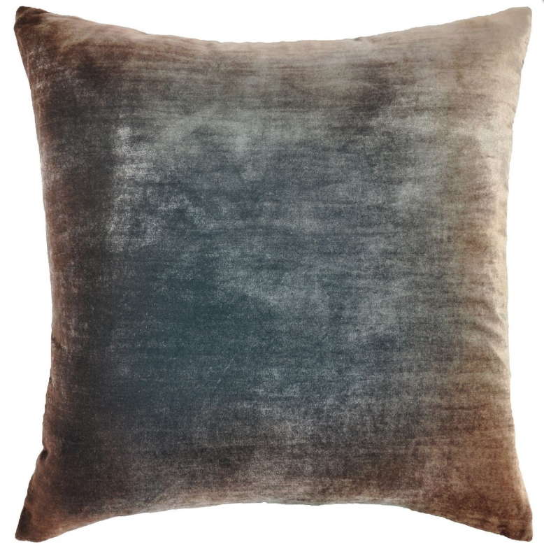 Fig Linens - Ombre Gunmetal Velvet Pillows by Kevin O&#39;Brien Studio