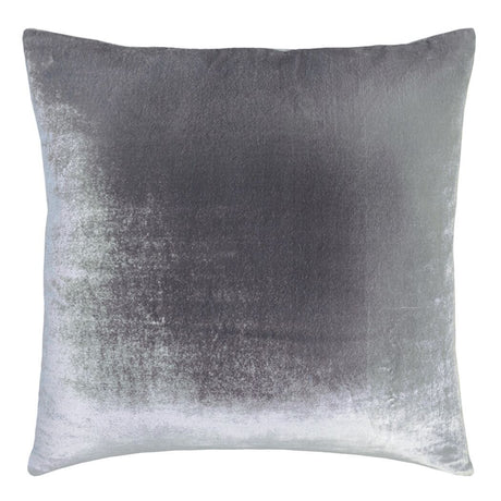Fig Linens - Ombre Silver Gray Velvet Pillows by Kevin O'Brien Studio