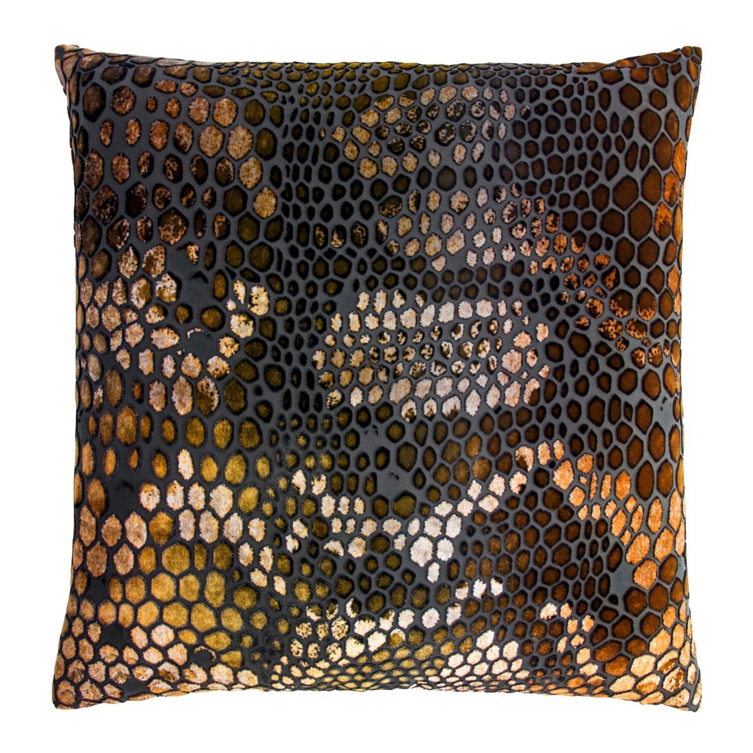 Fig Linens - Copper Ivy Snakeskin Velvet Pillows by Kevin O’Brien Studio 