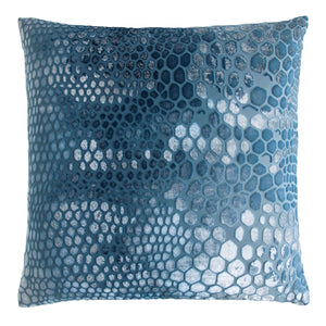 Denim Snakeskin Velvet Pillows by Kevin O'Brien Studio | Fig Linens