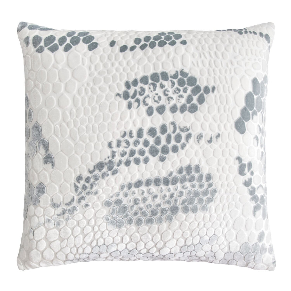 White Snakeskin Velvet Pillows by Kevin O&#39;Brien Studio | Fig Linens