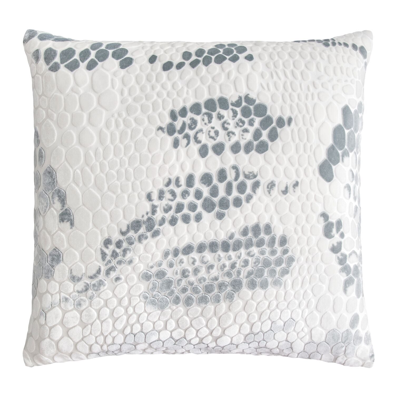 White Snakeskin Velvet Pillows by Kevin O'Brien Studio | Fig Linens