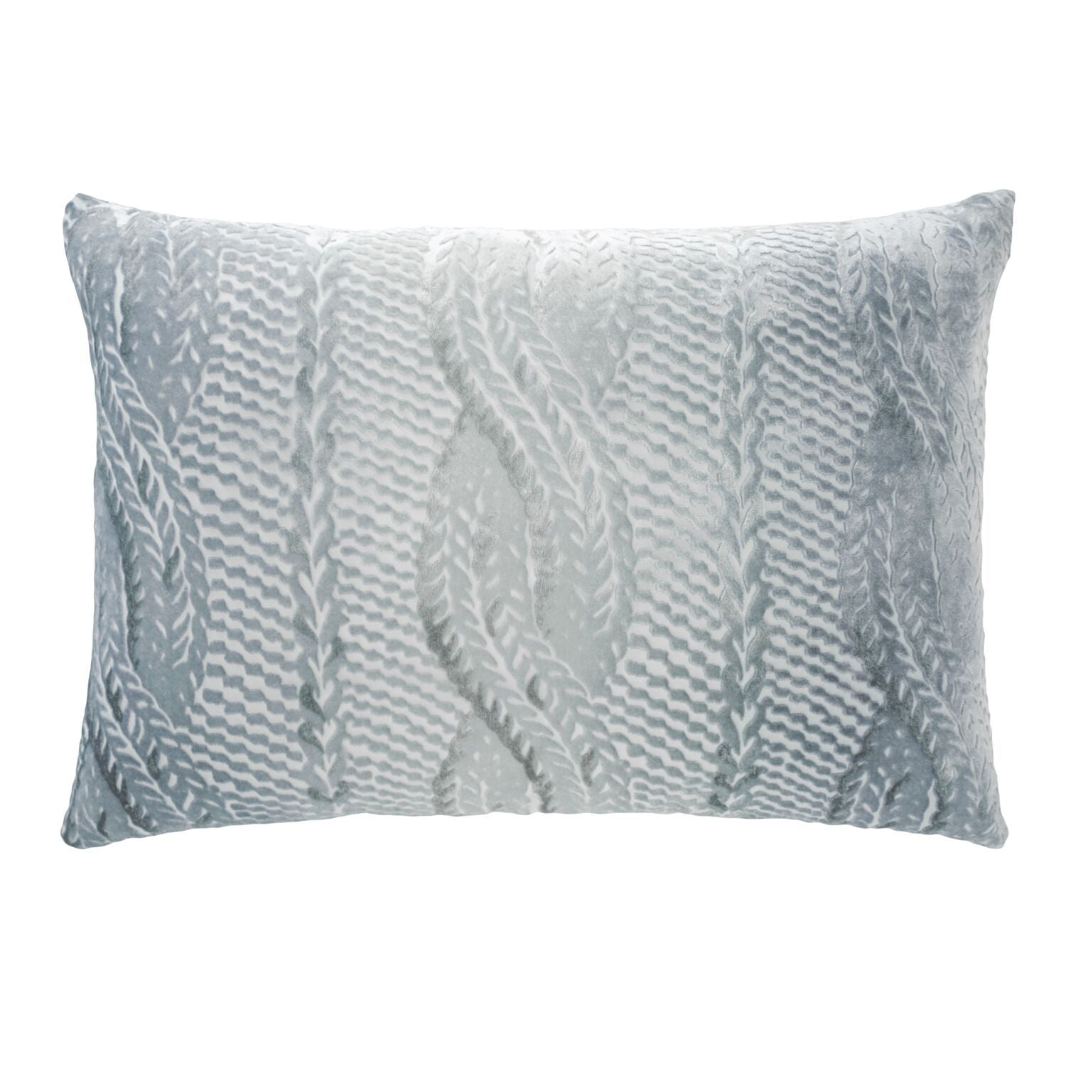 Mineral Cable Knit Velvet Throw Pillows by Kevin O'Brien Studio | Fig Linens