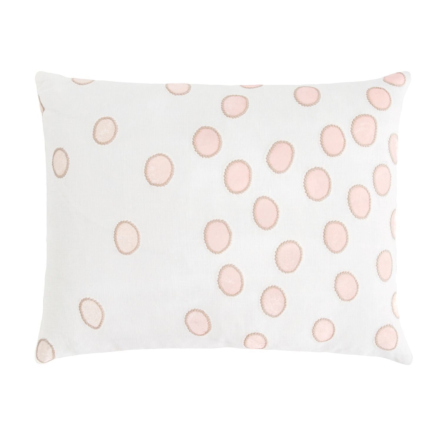 Fig Linens - Blossom Ovals Velvet Appliqué Pillows by Kevin O'Brien Studio 
