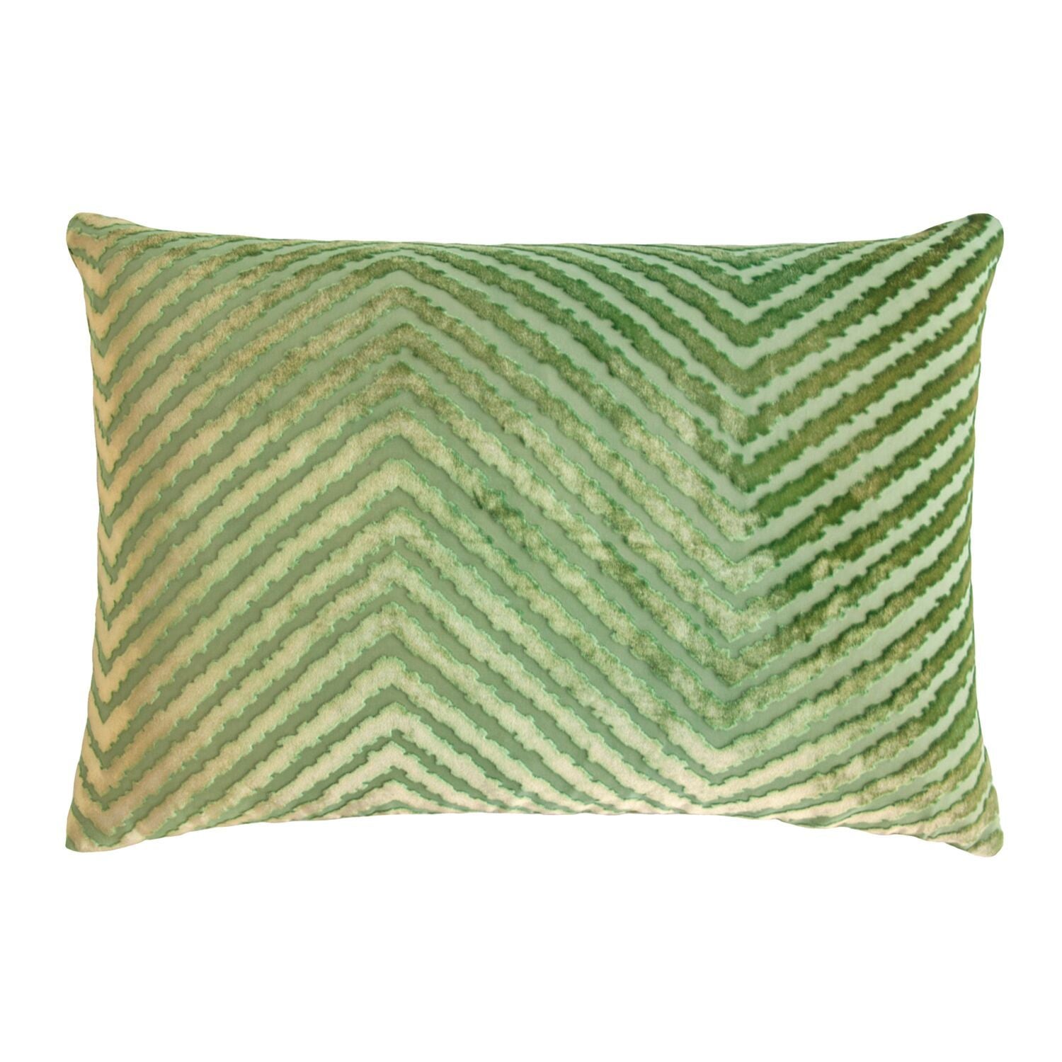 Grass Chevron Velvet Pillows by Kevin O'Brien Studio | Fig Linens