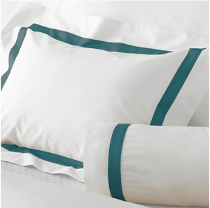 Lowell White & Jade Bedding by Matouk | Fig Linens and Home