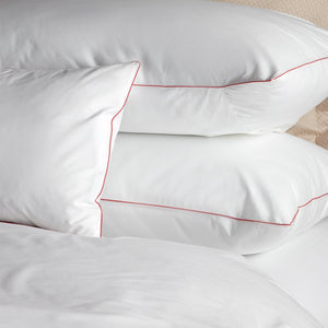 Matouk Luxury Bedding - Bryant Coral Duvet, sheets, shams - Fig Linens