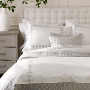 Matouk Gordian Knot Silver Bedding at Fig Linens and Home