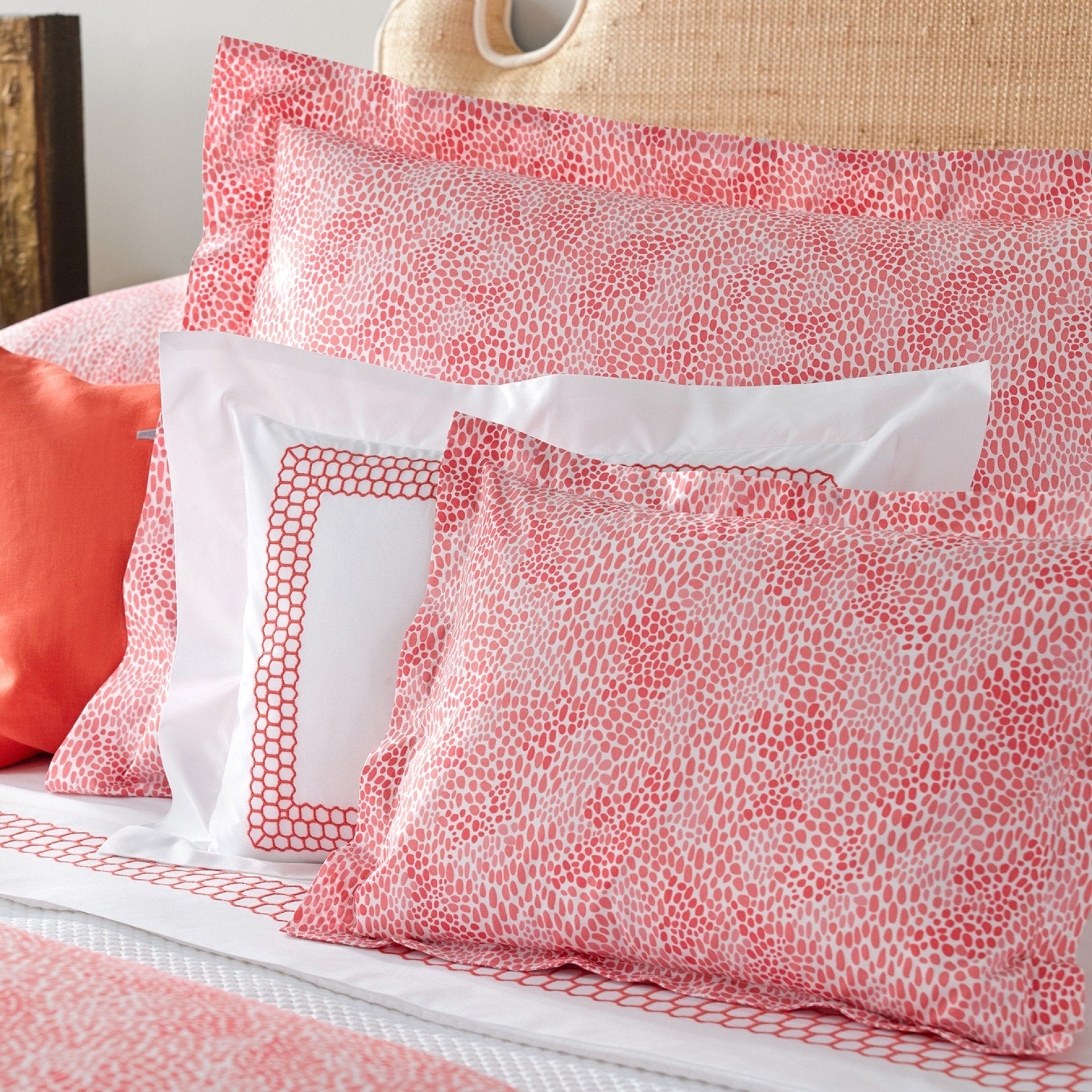 Nikita Coral - Bedding by Matouk - Fig Linens and Home