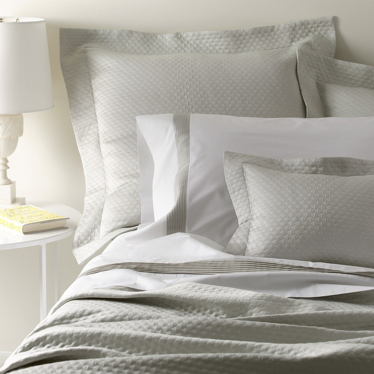 Pearl Matelassé by Matouk - Cotton Coverlets and Shams - Fig Linens and Home