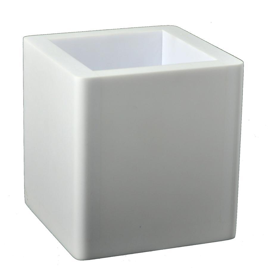 Fig Linens  -Contours White Bath Accessories by Mike + Ally - Brush Holder