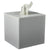 Fig Linens  -Contours White Bath Accessories by Mike + Ally - Tissue Box Cover