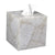 Fig Linens - Mike and Ally Milky White Quartz Tissue Box cover