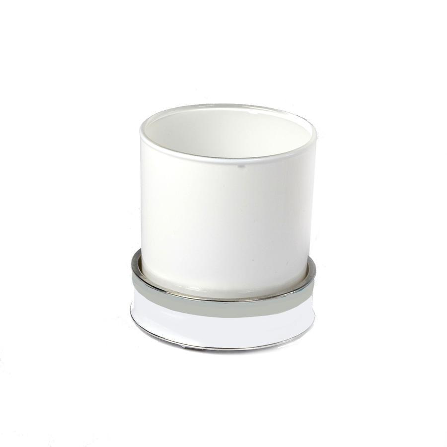 Fig Linens - Mike and Ally Regatta White and Gray Tumbler