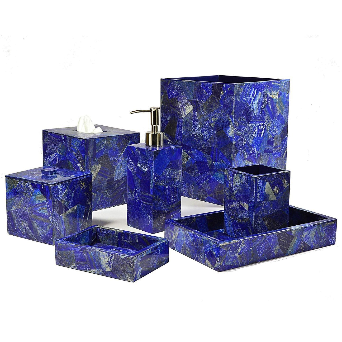 Taj Lapis Bath Accessories by Mike + Ally | Fig Linens and Home