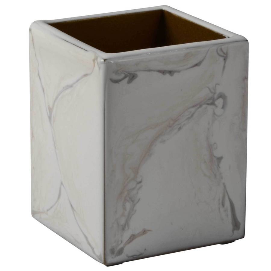 Fig Linens - Mike and Ally - Faux Marble Brush Holder