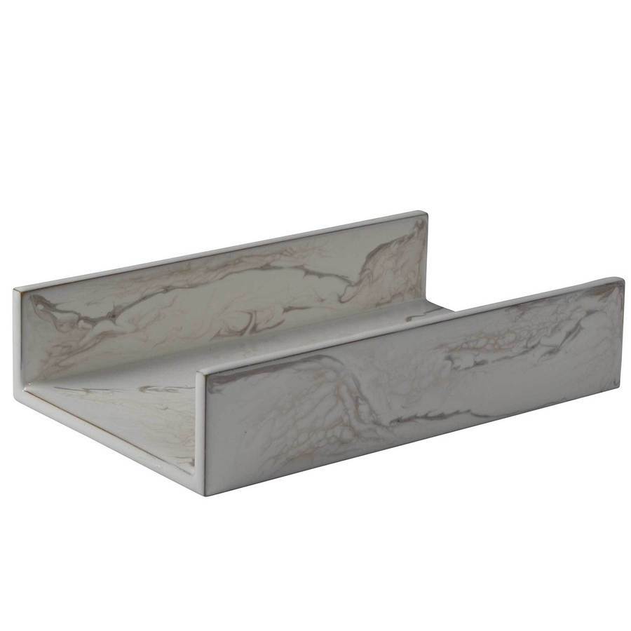Fig Linens - Mike and Ally - Faux Marble Flat Towel Holder