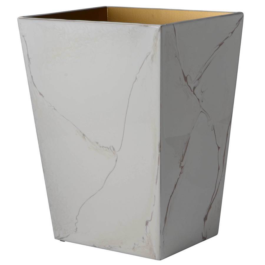 Fig Linens - Mike and Ally - Faux Marble - Wastebasket