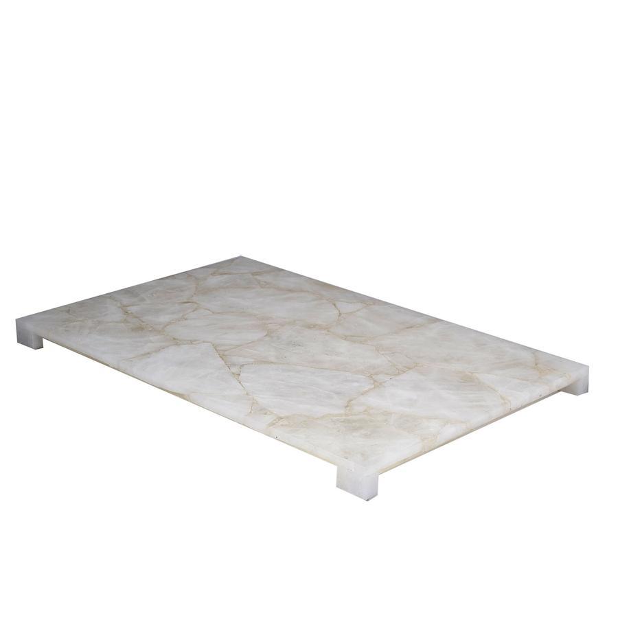 Fig Linens - Mike and Ally Milky White Quartz Tray