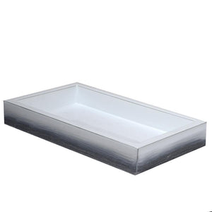 Fig Linens -Mike and Ally - Gray and Silver Ombre Vanity Tray