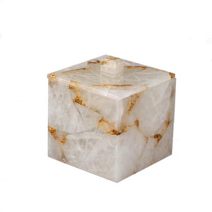 Fig Linens - Mike and Ally Taj Rock Crystal and Gold Container