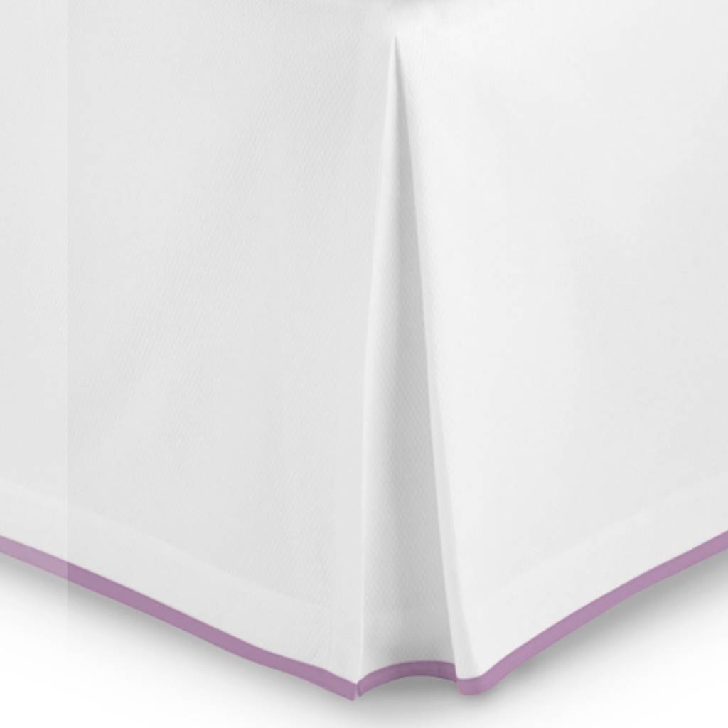 Fig Linens - Peacock Alley Bedding - Pique II Bedskirt in lilac