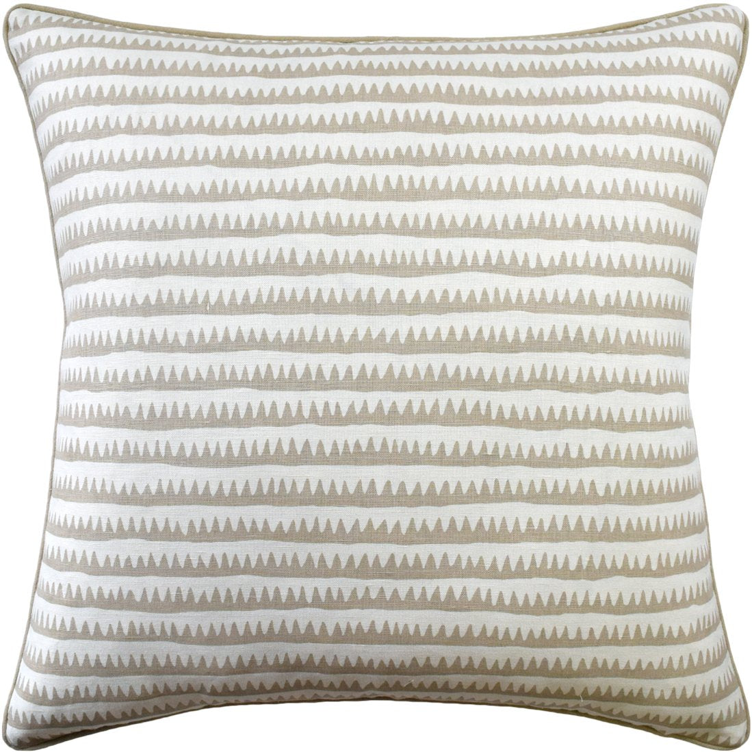 20x20 Sand Corfu Stripe Pillow | Neutral Ryan Studio Pillows at Fig Linens