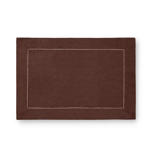 Fig Linens - Sferra Table Linens - Festival Placemats - Chocolate