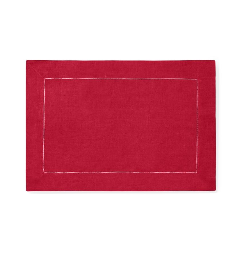 Fig Linens - Sferra Table Linens - Festival Placemats - Crimson