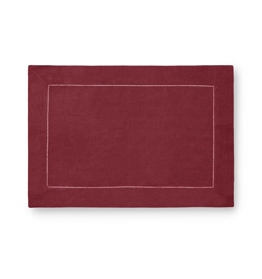 Fig Linens - Sferra Table Linens - Festival Placemats - Merlot