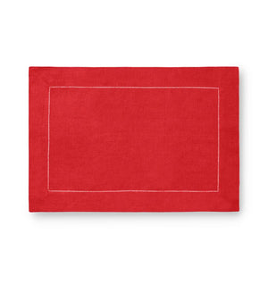 Fig Linens - Sferra Table Linens - Festival Placemats - Red