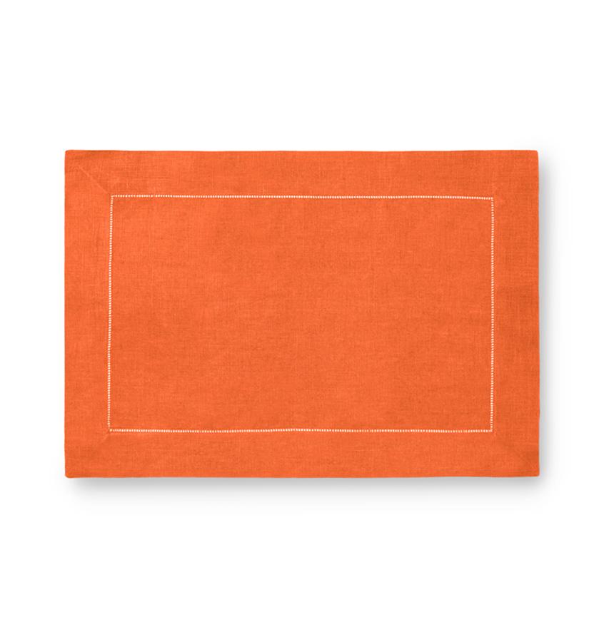 Fig Linens - Sferra Table Linens - Festival Placemats - Tangerine