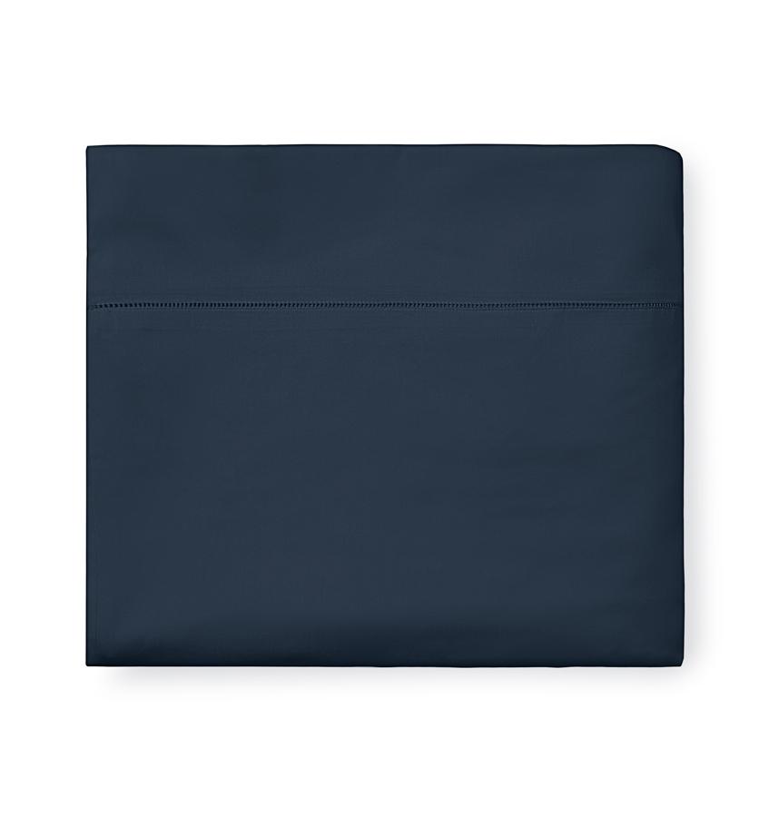 Fig Linens - Giotto Collection Sheeting by Sferra - Navy fitted sheet