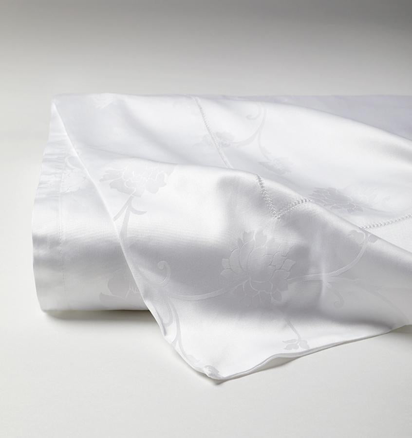 Giza 45 White Jacquard Luxury Sheet Set by Sferra | Fig Linens